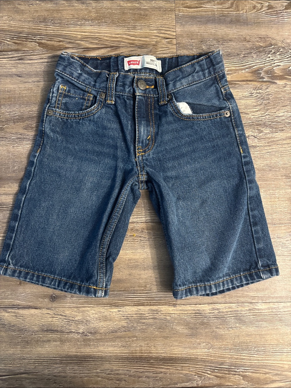 Levi's Boys Blue Denim Knee-Length Shorts